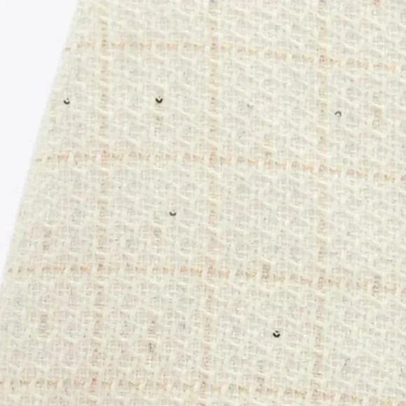 ZARA Textured Weave Plaid Shorts Size Small NWT - Picture 4 of 7